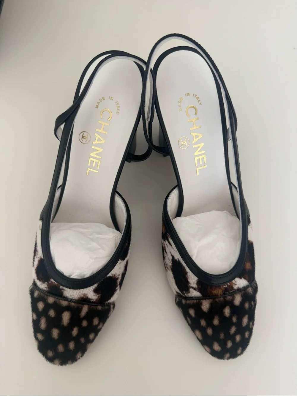 CHANEL 2026 Matthieu Blazy Pony Hair Slingback Pumps